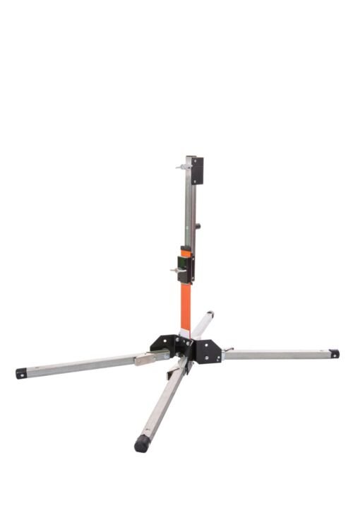 orange, steel, sign stand, out, four legs