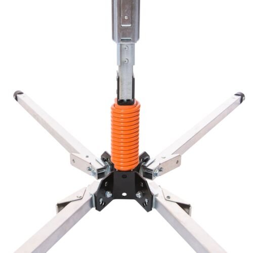 orange springs, steel legs, folded down