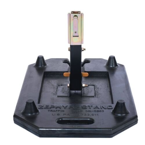 sign stand, black base