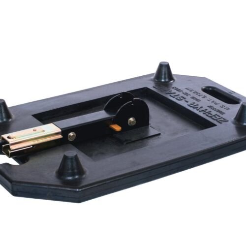 black base, sign stand