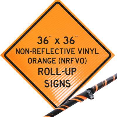 reflective vinyl orange roll up signs nrfvo traffic roll ups