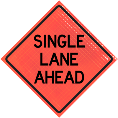 single lane ahead orange vinyl