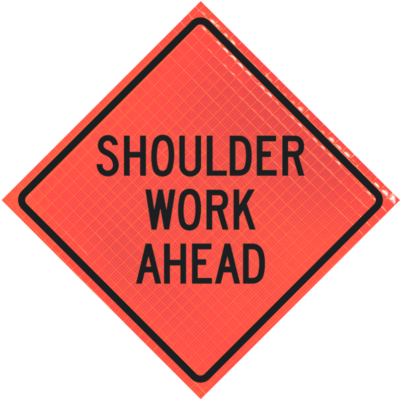 shoulder work orange diamond roll up
