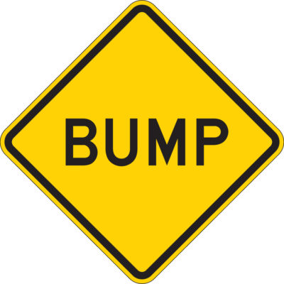 bump diamond yellow sign