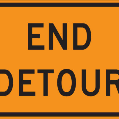 end detour sign