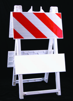Econocade Type I HIP copy | Eastern Metal Signs and Safety orange white board plasticade type I