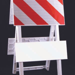 orange white board plasticade type I