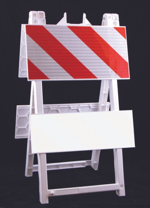 orange white board plasticade type I
