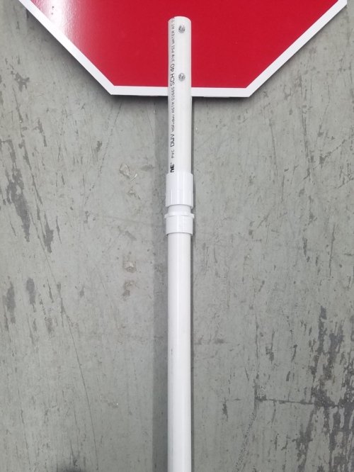 pvc paddle, stop slow paddle, crossing guard, flagger, stop slow staff, stop slow aluminum