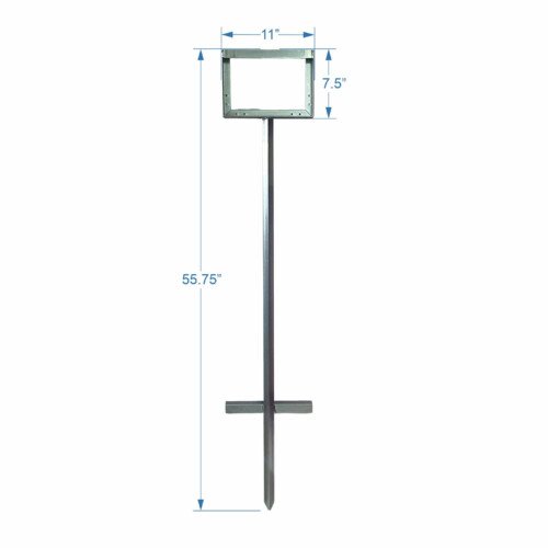 pogo sign stand with dimensions on the image, for traffic control