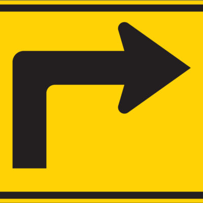 right turn yellow sign