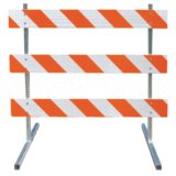type III barricade orange white stripe