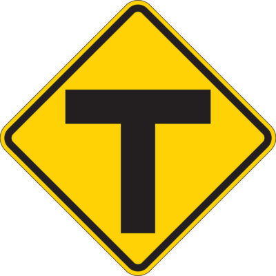 T symbol yellow sign