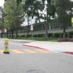 pedestrian crossing signs rubber base crosswalk yeild or stop sign for pedestiran crossing and traffic safety