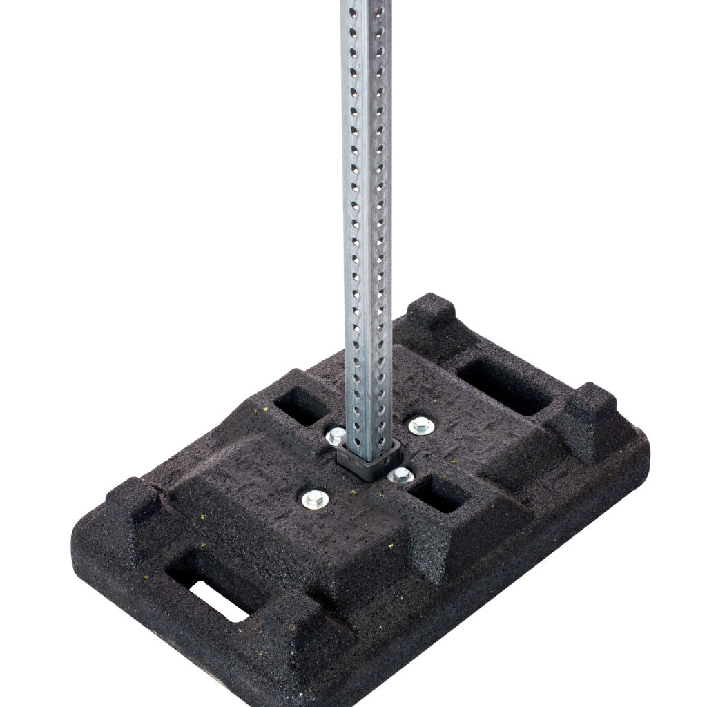 composite sign base for plastic or metal sign poles