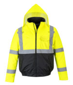 US363YBR | Eastern Metal Signs and Safety yellow reflective coat front hood