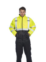 US363LS4 | Eastern Metal Signs and Safety yellow black reflective coat in use
