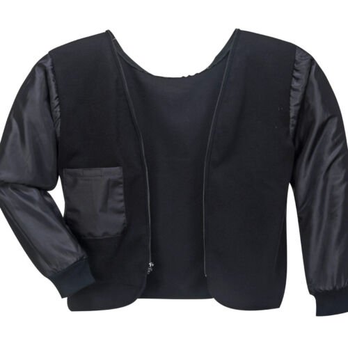 black protective coat front