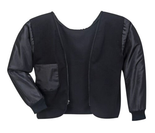 black protective coat front