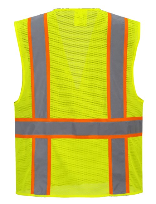 orange yellow reflective vest no sleeve