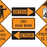 Temporary traffic control signs