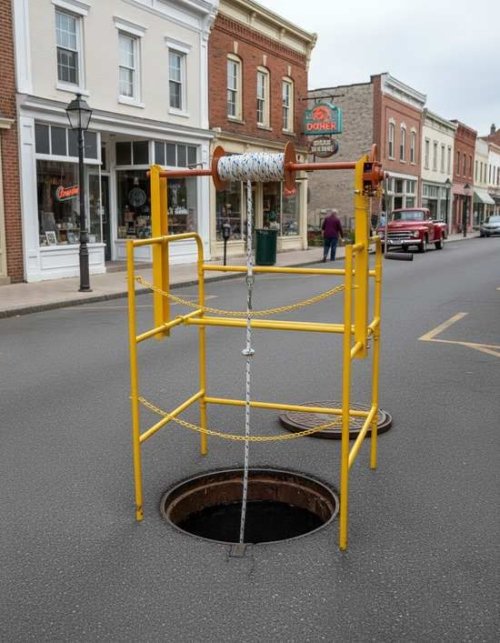 manhole safety guard