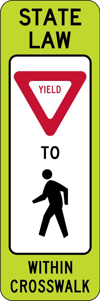 IN-STREET PEDESTRIAN CROSSING (YIELD)