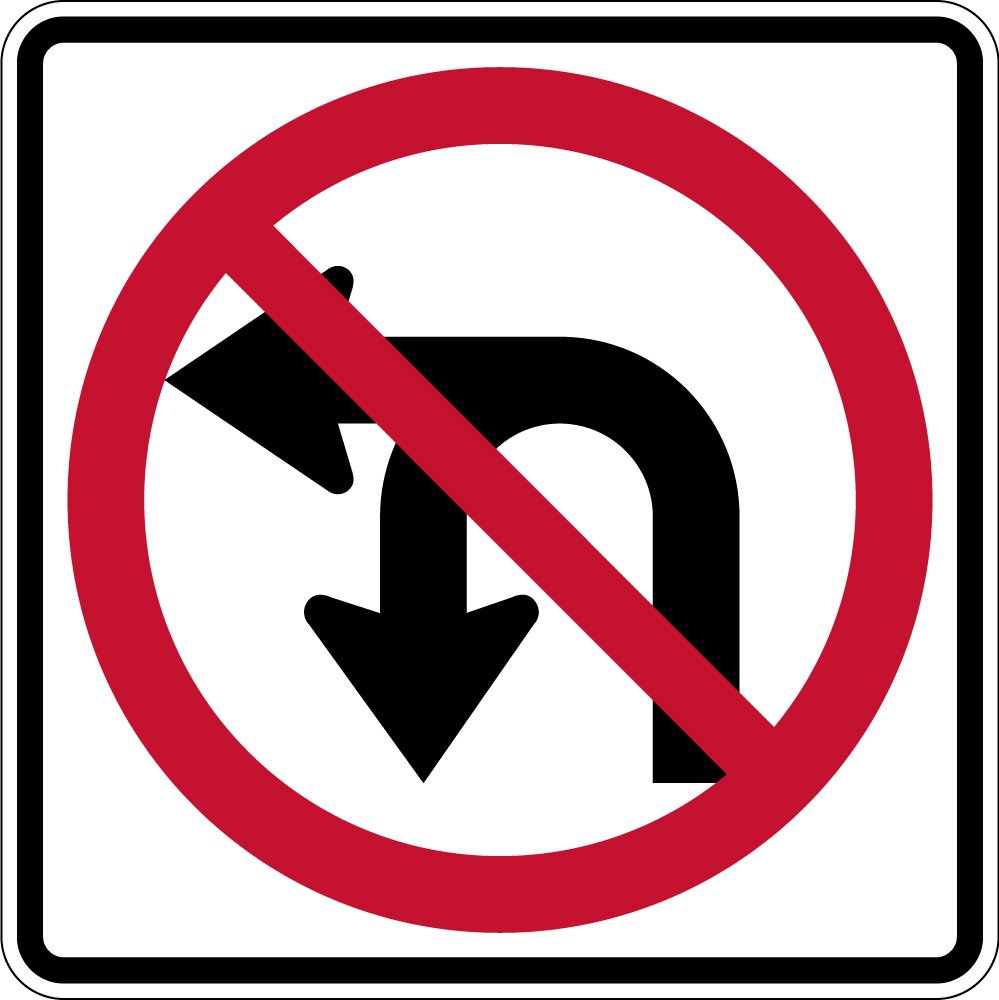 U-TURN/LEFT PROHIBITION