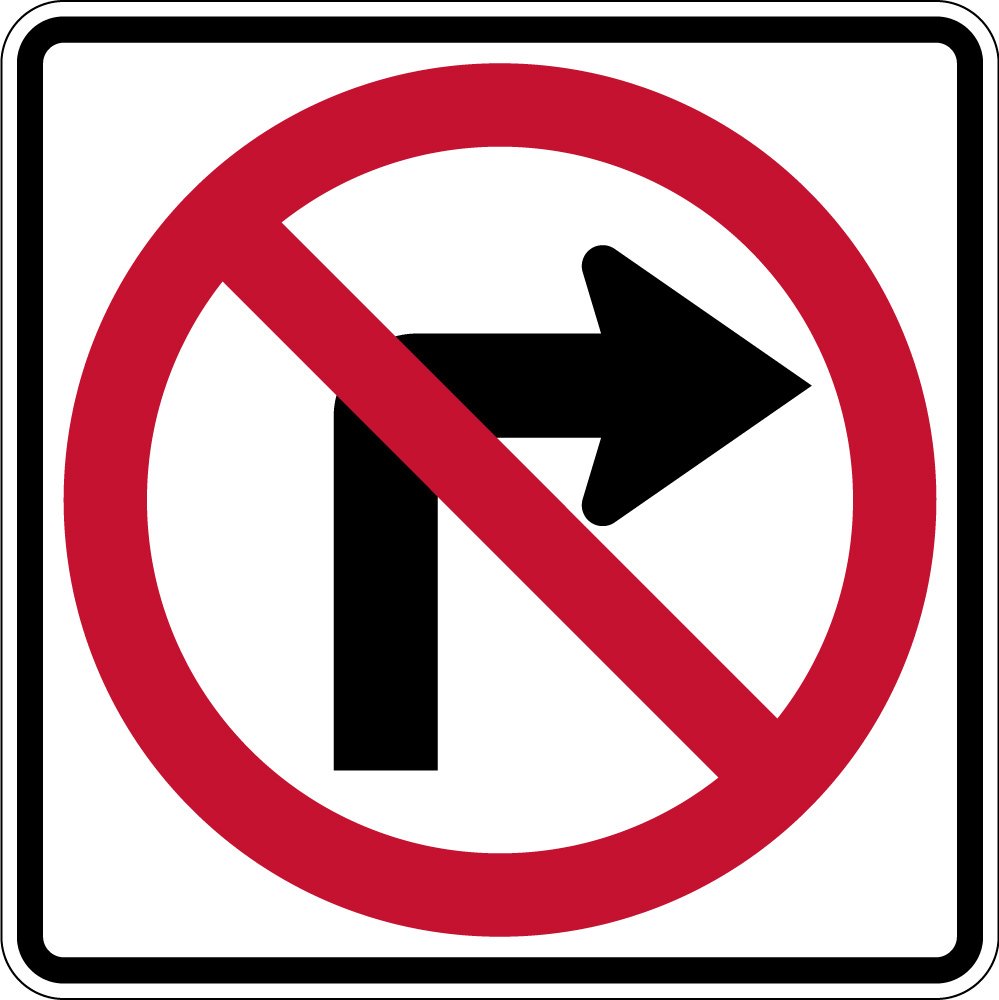 NO RIGHT TURN (R3-1)