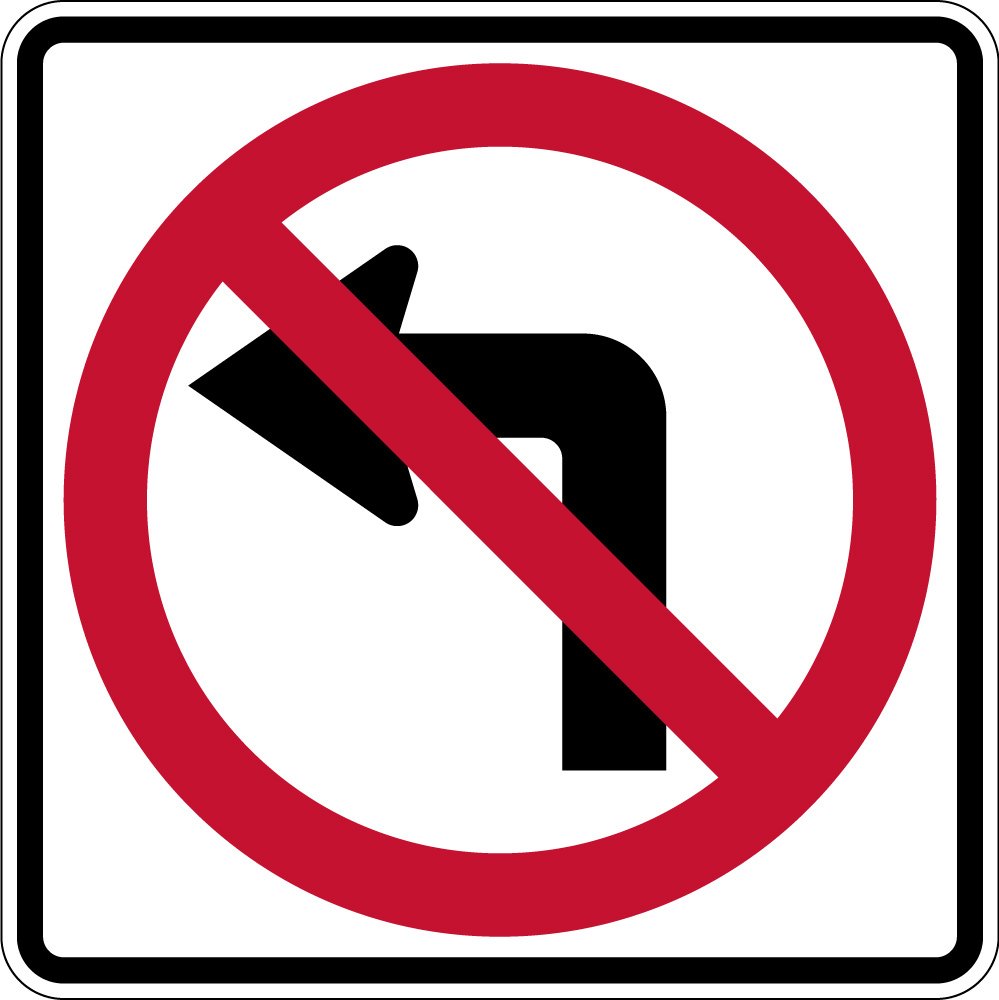 NO LEFT TURN (R3-2)