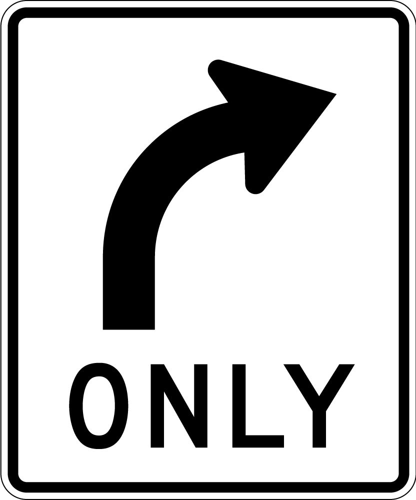 RIGHT TURN ONLY (R3-5R)