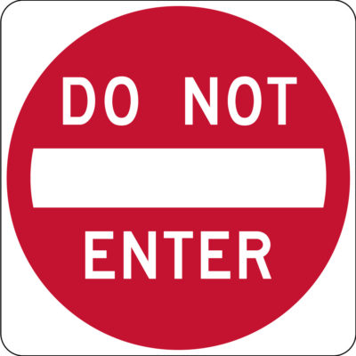 red do not enter sign