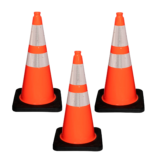 safety cones black base cones