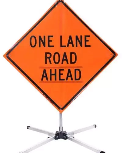 sign stand short for roll up and rigid signs