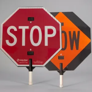 STOP/SLOW Paddle – LED Manufactured by Eastern Metal Signs and Safety