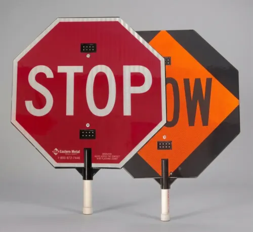 STOP/SLOW Paddle – LED Manufactured by Eastern Metal Signs and Safety