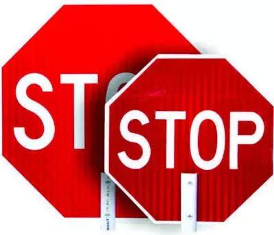stop sign paddles and stop sign staffs