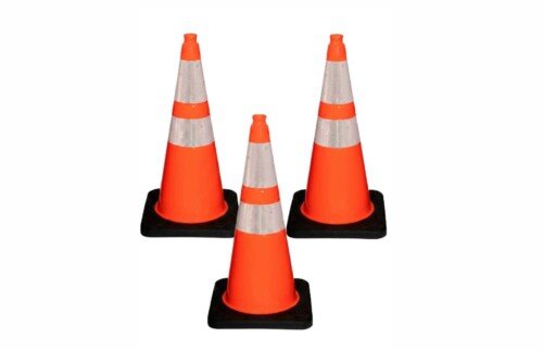 Black Base Traffic Cones for work zones Black Base Traffic Cones for work zones