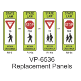 Replacement Panel In Street Pedestrian Crossing Signs 12" x 24" - Image 1