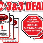 covid signs, restaurant social distance