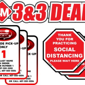 covid signs, restaurant social distance