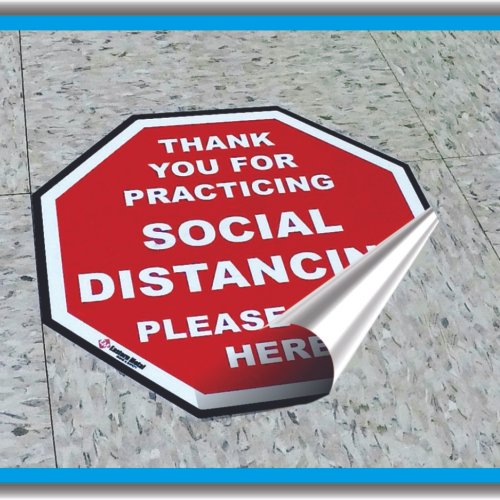 covid, floor decal, elmira ny, stickers, flu safety