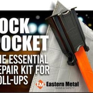 roll up sign lock pocket kit for holding signs to sign stands