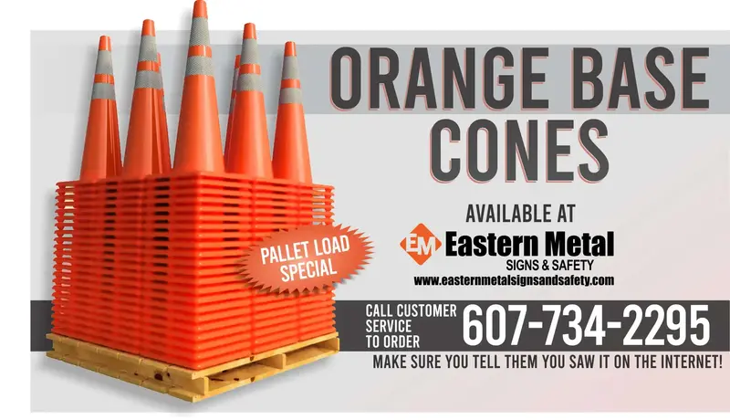 orange base traffic cones
