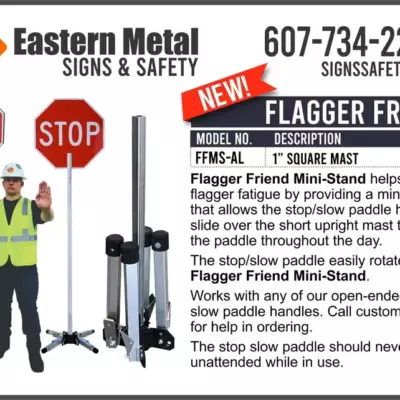 Traffic flagger assist stand Flagging stand
