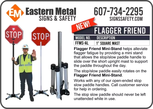 Traffic flagger assist stand Flagging stand