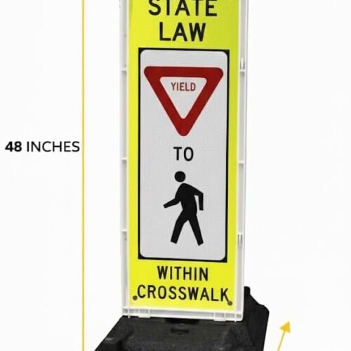 MUTCD R1-6 Sign: In-Street Yield Crossing | Portable - Image 2