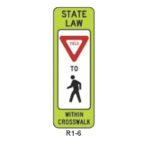 Replacement Panel In Street Pedestrian Crossing Signs 12" x 24" - Image 3