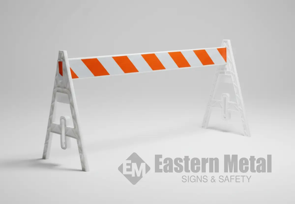 plastic a-frame barricade