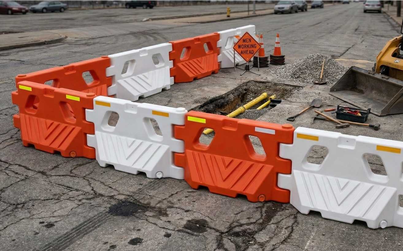 Eastern Metal Water Barrier in Use